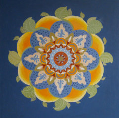 11 Loslassen 2025 Acrylfarbe Edelsteinpigmente auf Leinwand 60x60
