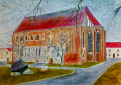 20 Franziskaner Klosterkirche 2022 Pastellkreide auf Papier 41,5 x 59